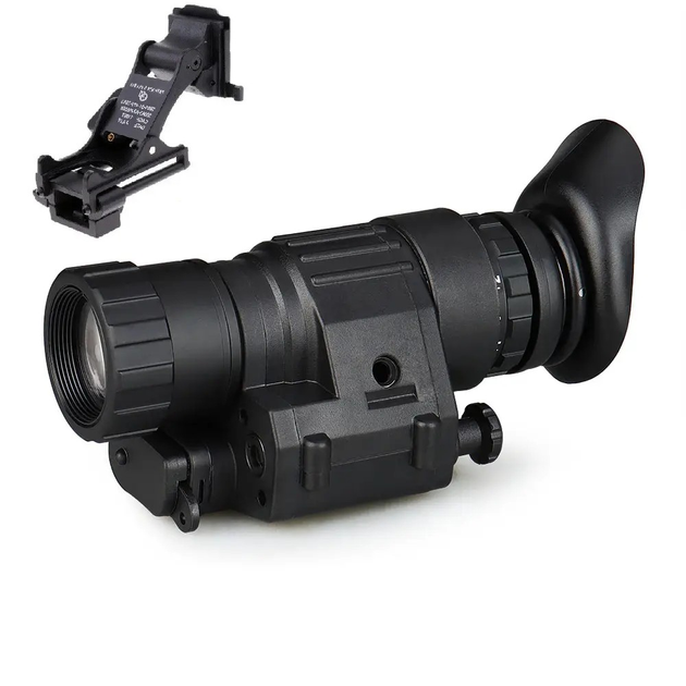 Монокуляр нічного бачення Night Vision PVS-14 4х (до 400м) із кріпленнями на шолом - зображення 1