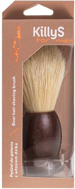 Pędzel do golenia KillyS For Men Boar Hair Shaving Brush z włosiem dzika (3031445009799) - obraz 1