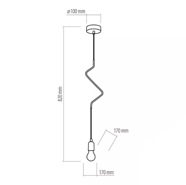 Підвіс TK Lighting Zigzag 1xE27 чорний - зображення 2
