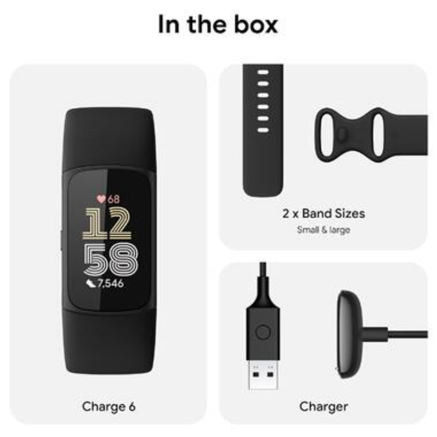 Фитнес-браслет Fitbit Charge 6 Black Case with Black Band