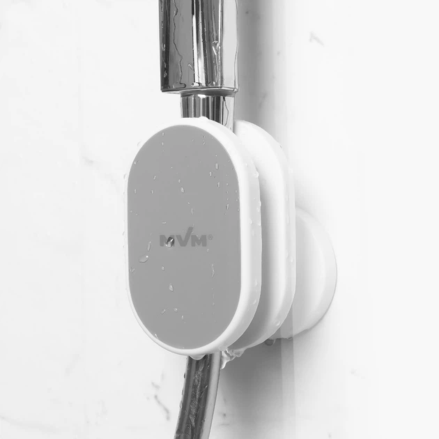 Держатель для ручной душевой лейки MVM пластиковый серый BP-27 white/gray - изображение 8