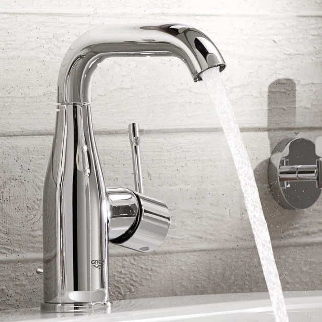 Змішувач для умивальника одноважільний GROHE Essence хром латунь з донним клапаном 24173001 - зображення 2