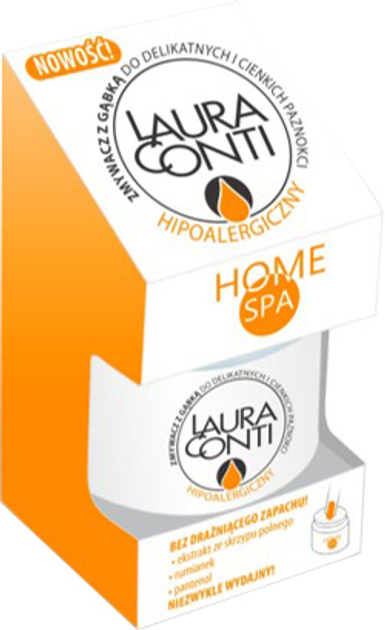 Рідина для зняття лаку LAURA CONTI Home Spa з губкою 50 мл (5907573419442) - зображення 1