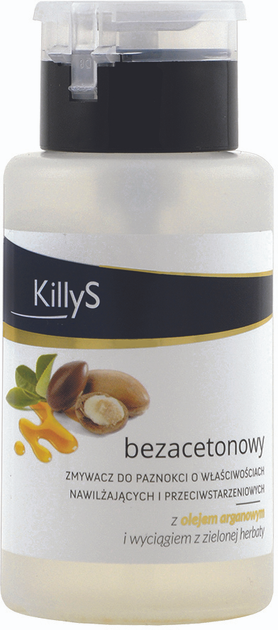Рідина для зняття лаку KillyS Acetone-Free Nail Polish Remover безацетонова помпа Арганова олія 50 мл (3031449639763) - зображення 1