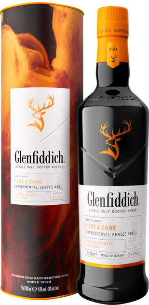 Віскі Glenfiddich 8 років витримки Fire and Cane 0.7 л 43 % (5010327305585_5010327325712) - зображення 1