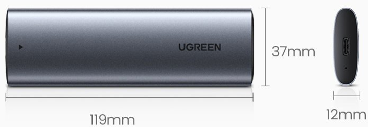 Зовнішня кишеня Ugreen CM400 для M.2 SSD (6957303819027) - зображення 2