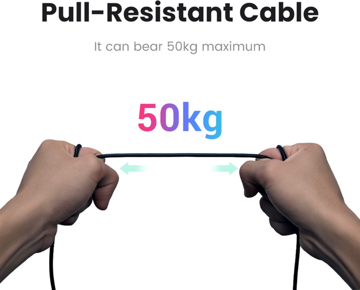 Кабель Ugreen AV112 3.5 мм Male to 3.5 мм Male Cable Gold Plated Metal Case with Braid 2 м Blue (6957303816873) - зображення 6