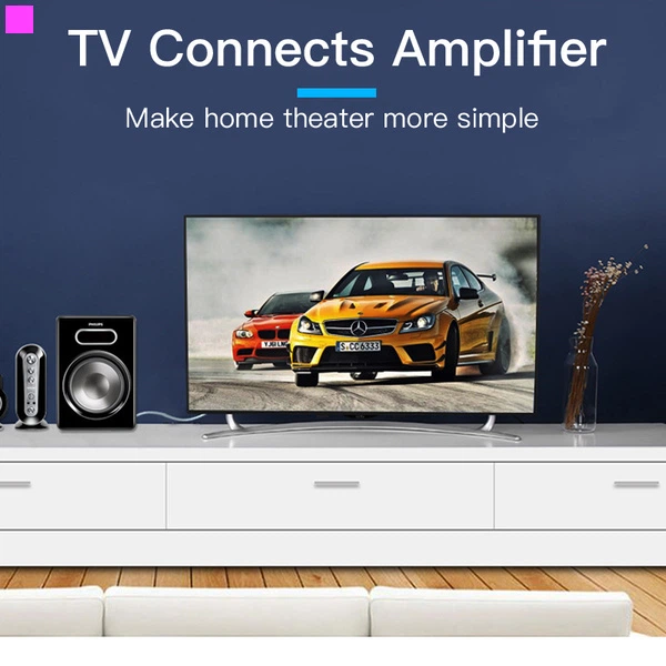 Kabel Vention AUX 3.5 mm m - 2 x RCA m 5 m Black (6922794734388) - obraz 6