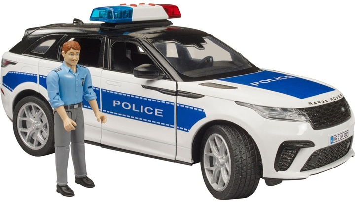 Поліцейський автомобіль Bruder Range Rover Velar з фігуркою поліцейського (4001702028909) - зображення 1