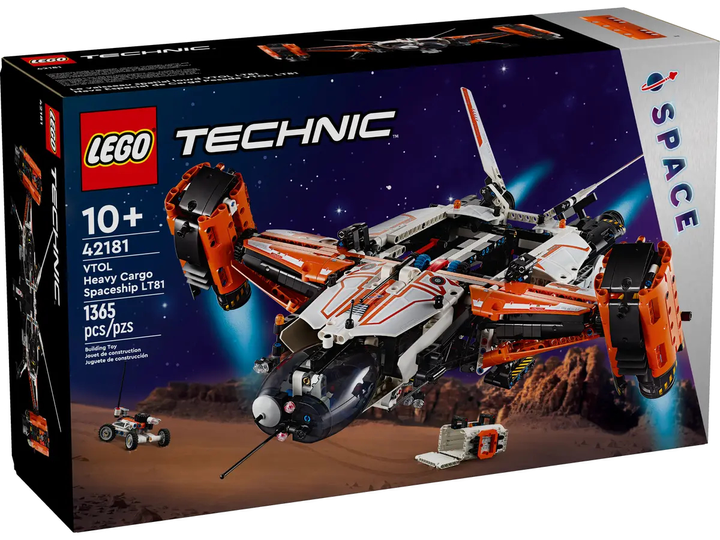 Конструктор LEGO Technic Важкий вантажний космічний корабель VTOL LT81 1365 деталей (42181) - зображення 1