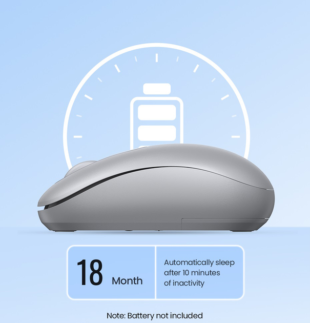 Миша Ugreen MU105 Portable Wireless Gray (6957303896691) - зображення 4
