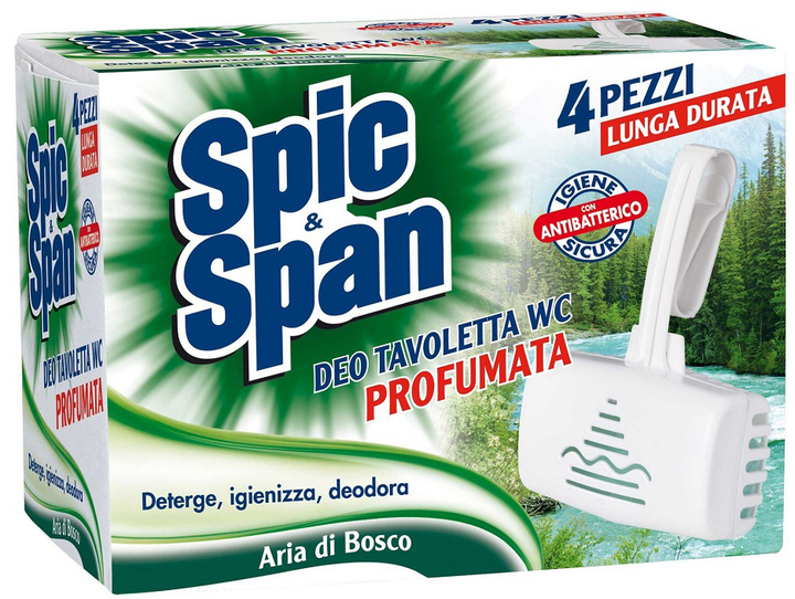 Туалетний блок Spic & Span Лісове повітря 4 шт (8008970035703) - зображення 1