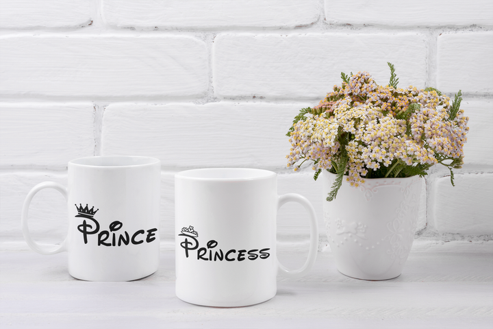 Парные чашки кружки Prince and Princess Принц и Принцесса для Влюблённых Белая 330 мл - изображение 2