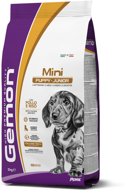 Сухой корм для щенков мелких пород Gemon Dog Mini Puppy&Junior со ...