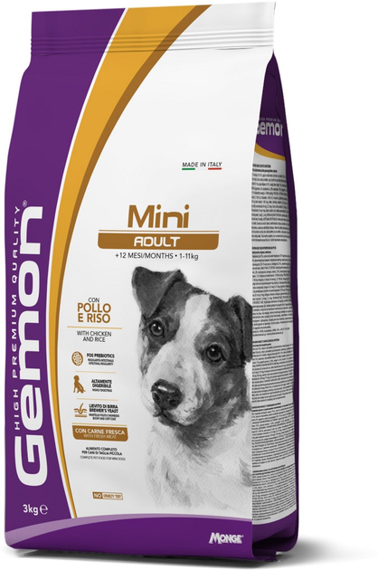 Сухой корм для взрослых собак мелких пород Gemon Dog Mini Adult со ...