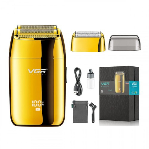 Професійний шейвер золотий VGR V-399 Professional Dual Flexing Foil ...