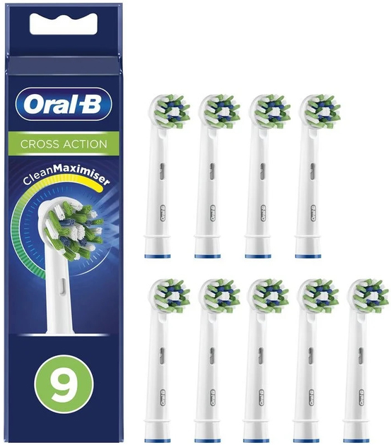 Końcówki do szczoteczki Oral-B Cross Action 9 szt (4210201325345) - obraz 1