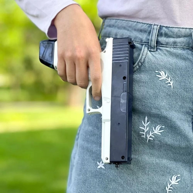 Акумуляторний водяний пістолет Water Gun Glock блакитний - изображение 3