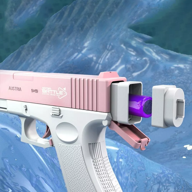 Акумуляторний водяний пістолет Water Gun Glock рожевий - Фото 2 Акумуляторний водяний пістолет Water Gun Glock рожевий - изображение 2