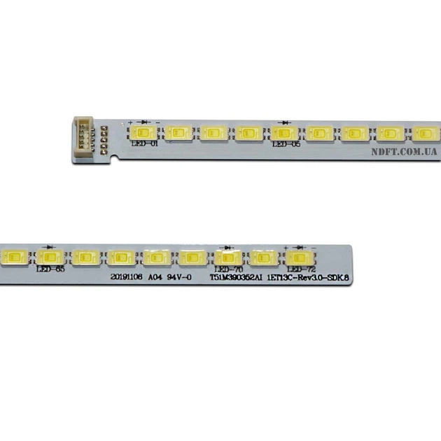 LED підсвітка TV 39" T51M390352AI 1ET13C REV3.0 SDK.8 T52M390354AI1ET13T35 LVF390CMOT EB V7 1шт. - изображение 2