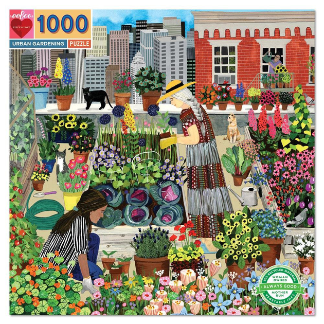Puzzle EeBoo Urban Gardening 1000 elementów (0689196510458) - obraz 1