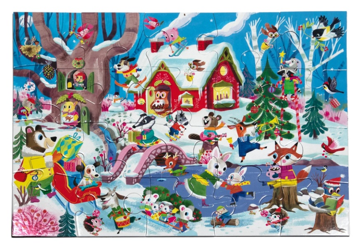 Puzzle EeBoo Woodland winter 20 elementów (0689196514968) - obraz 2