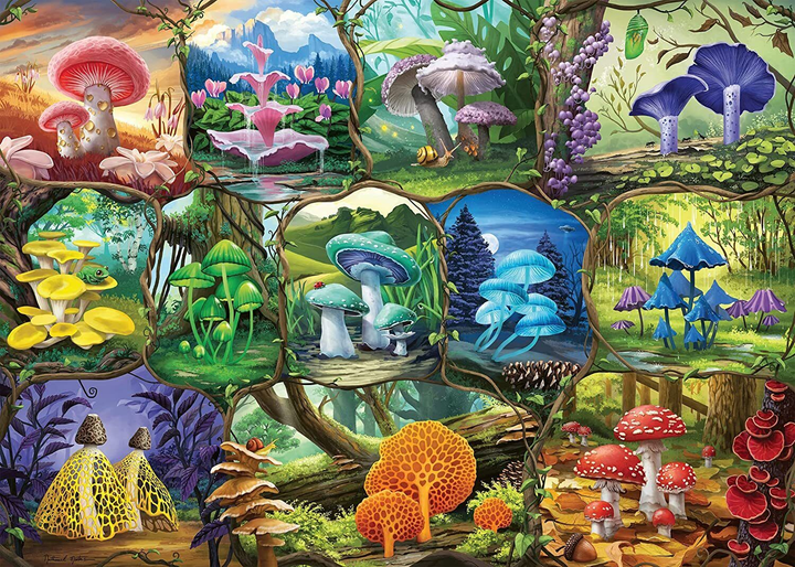 Puzzle Ravensburger Beautiful Mushrooms 1000 elementów (4005556173129) - obraz 2