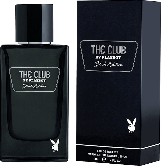 Woda toaletowa męska Playboy The Club Black Edition 50 ml (5050456523467) - obraz 1