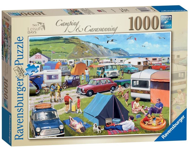 Puzzle Ravensburger Camping and Caravanning 1000 elementów (4005556167630) - obraz 1