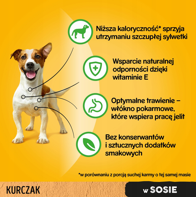 Mokra karma Pedigree dla psów dorosłych Kurczak z warzywami w sosie 100 g (5900951017322) - obraz 2