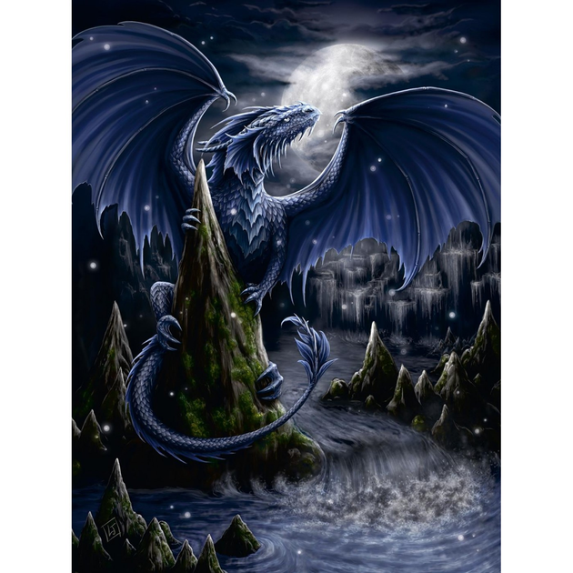 Пазл Ravensburger The Dark Blue Dragon 1500 елементів (4005556171057) - зображення 2