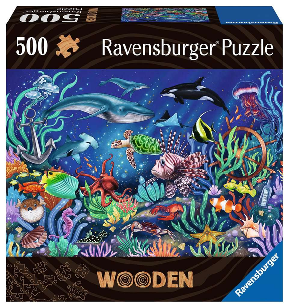 Пазл дерев'яний Ravensburger Under the Sea 500 елементів (4005556175154) - зображення 1