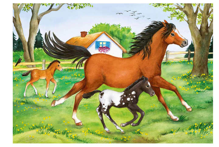 Puzzle Ravensburger World of Horses 2 x 24 elementy (4005556088829) - obraz 2