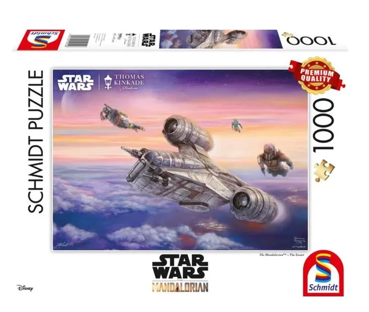 Puzzle Schmidt Thomas Kinkade: Star Wars The Mandalorian The Escort 1000 elementów (4001504599546) - obraz 1