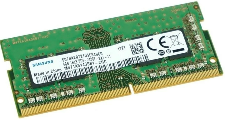 Пам'ять Samsung 4GB SO-DIMM DDR4 2400 MHz - (M471A5143SB1-CRC