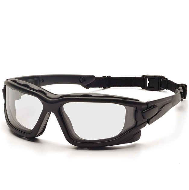 Тактичні окуляри з ущільнювачем Pyramex i-Force Slim Anti-Fog Чорні захисні для стрільби військові - зображення 1
