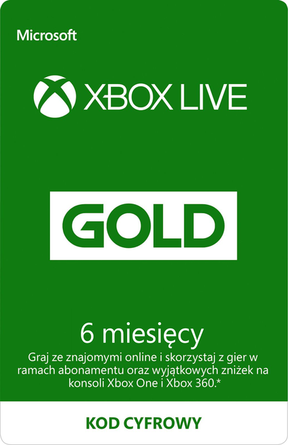 Game Pass Microsoft ESD XBox Live Gold 6 month (S3T-00005) – фото ...