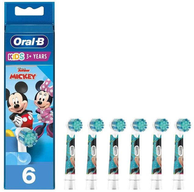 Насадки до зубної щітки Oral-B Kids Mickey 6 шт (4210201387626) - зображення 1