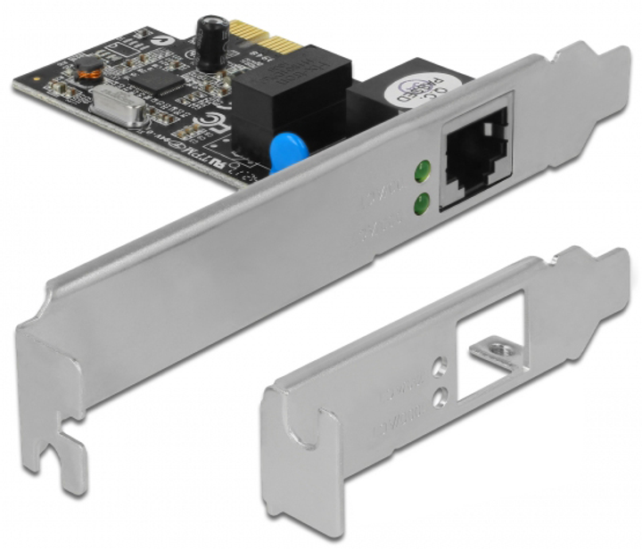 Мережевий адаптер Delock PCI Express x1 Card 1 x RJ45 Gigabit LAN RTL8111 - зображення 1