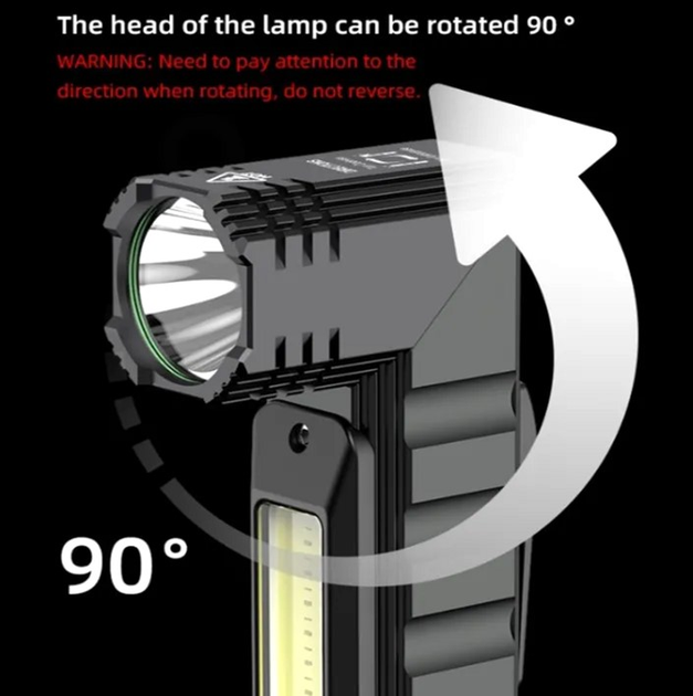 Ліхтар багатофункціональний акумуляторний SuperFire G19 200 Lumen IP31 (6956362931534) - зображення 4