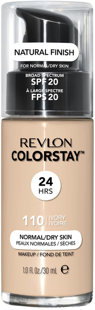 Podkład do twarzy Revlon ColorStay Makeup for Normal/Dry Skin SPF20 do cery normalnej i suchej 110 Ivory 30 ml (309974677011) - obraz 1