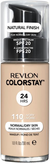 Тональна основа Revlon ColorStay Makeup SPF20 для нормальної та сухої шкіри 110 Ivory 30 мл (309974677011) - зображення 1