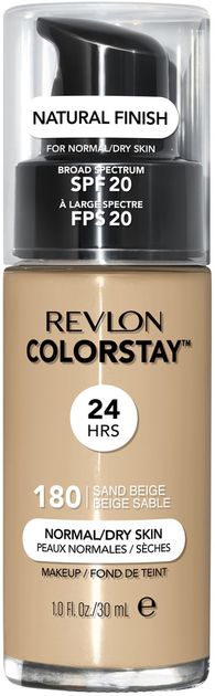 Podkład do twarzy Revlon ColorStay Makeup for Normal/Dry Skin SPF20 do cery normalnej i suchej 180 Sand Beige 30 ml (309974677035) - obraz 1