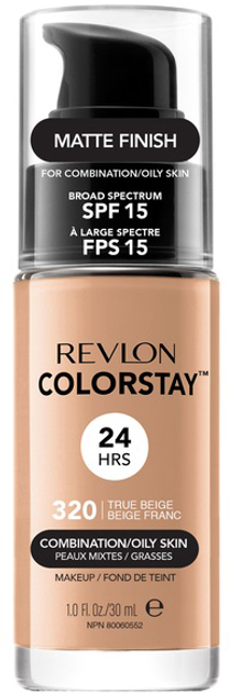 Podkład matujący Revlon ColorStay Makeup SPF15 do cery mieszanej i tłustej 320 True Beige 30 ml (309974700108) - obraz 1