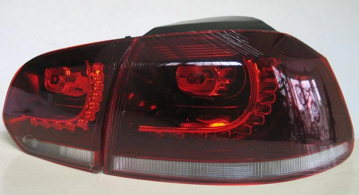 Задні фари альтернативна тюнінг оптика ліхтарі LED на Volkswagen Golf 6 TC червона 08-12 Фольксваген Гольф L0569 - Фото 2 Задні фари альтернативна тюнінг оптика ліхтарі LED на Volkswagen Golf 6 TC червона 08-12 Фольксваген Гольф L0569 - зображення 2