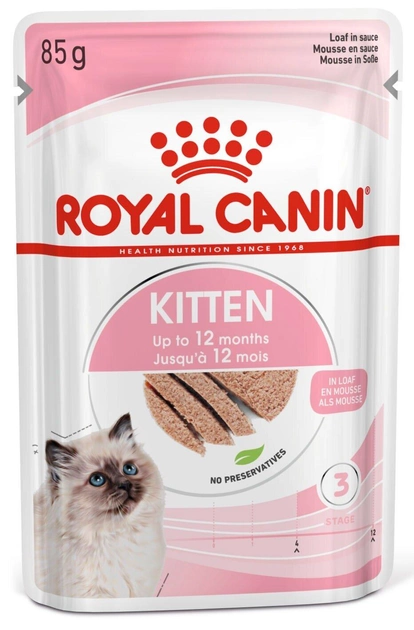 Mokra karma Royal Canin Kitten Instinctive Pasztet dla kociąt do 12 miesiąca życia 12 x 85 g (9003579003831) - obraz 1