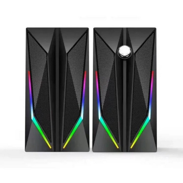Компьютерные колонки MUSIC DJ M-110A 8865 с RGB подсветкой Black ТР - изображение 2