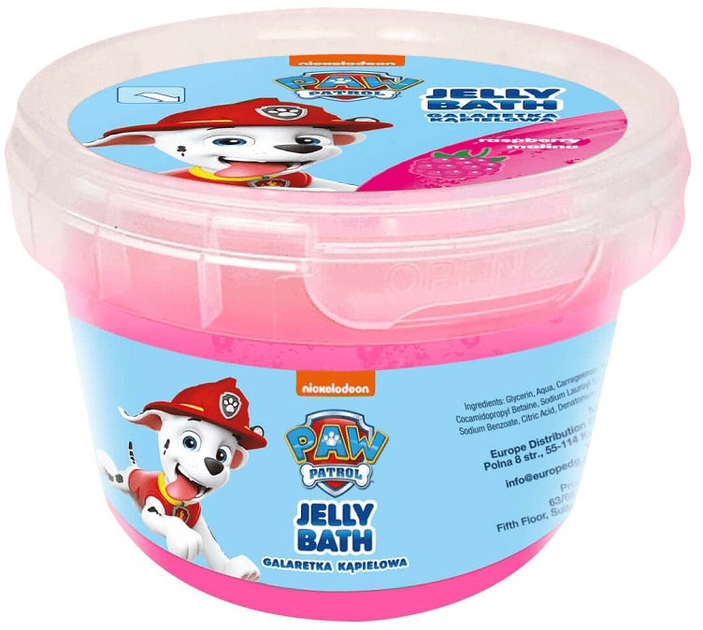 Galaretka kąpielowa Paw Patrol Jelly Bath malina 100 g (5060537180441) - obraz 1