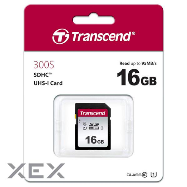 Карта памяти TRANSCEND SDHC 300S 16GB UHS-I Class 10 (TS16GSDC300S ...