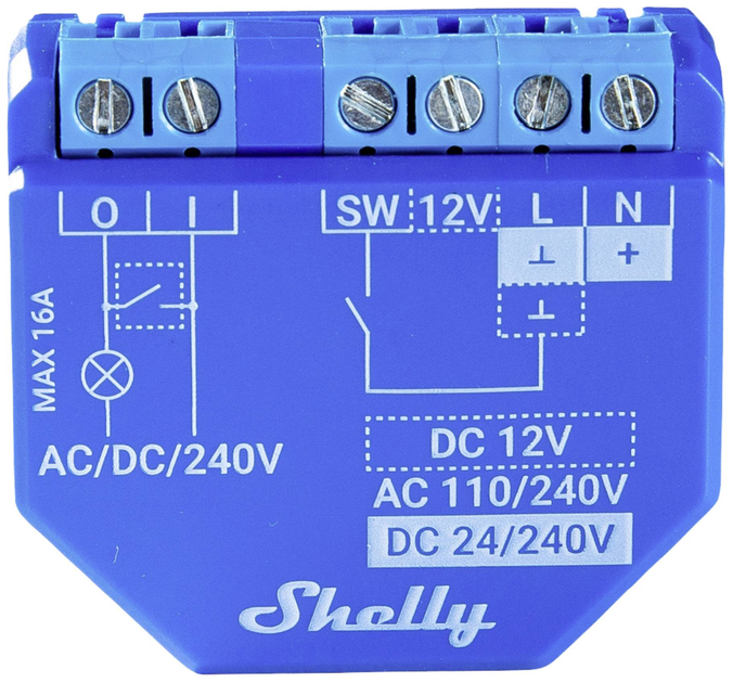 Inteligentny przełącznik Shelly "Plus 1" Wi-Fi jednokanałowy 16 A (3800235265000) - obraz 1